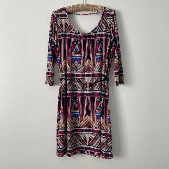 Pinkblush Maternity Art Deco Print Mini Dress - Picture 3 of 4